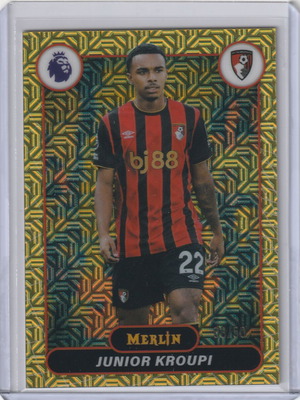 Topps Merlin Junior Kroupi Gold Mojo Refractor 08/50 κάρτα ποδοσφαίρου