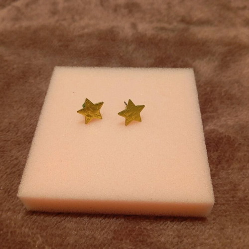 Vestopazzo Italian earrings like new, gold color, set of 3