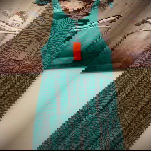 Karavan φόρεμα ολοκαίνουργιο με ετικέτες, animal print πράσινο