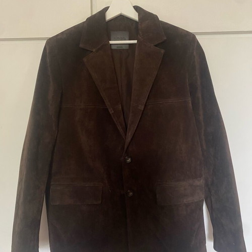 Mango women's suede jacket new, brown, size S-M