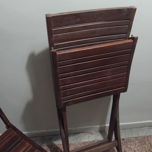 Spot folding armchair Acacia wood like new, set of 2