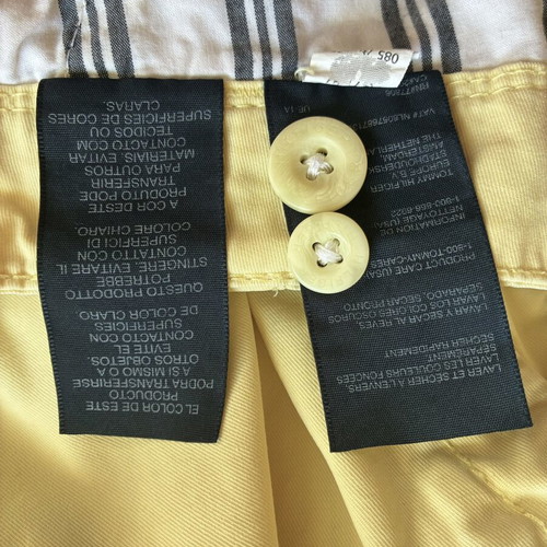 Tommy Hilfiger Butter Yellow Cargo Shorts XL relaxed fit like new