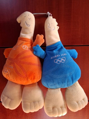Phoebus and Athena plush toys used, 40 cm height