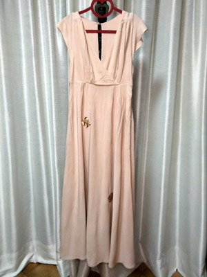 Μακρύ ρομαντικό φόρεμα Attrattivo μεταχειρισμένο, νούμερο S, ροζ