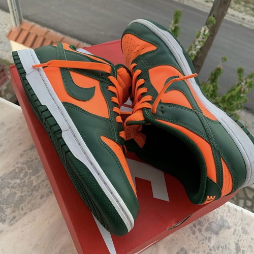 Nike Dunk Hurricane sneakers, green and orange, size 43