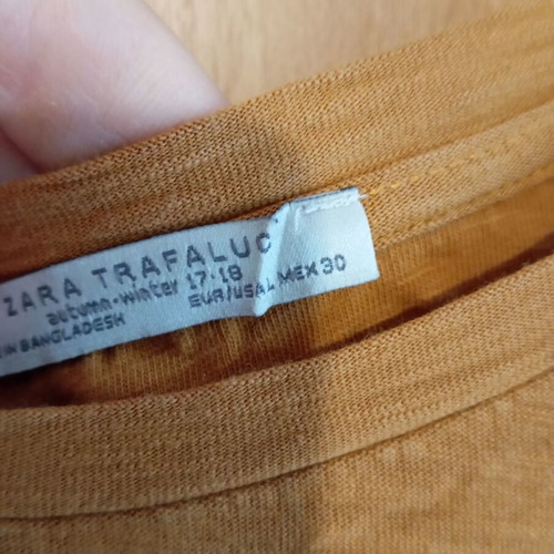 Oversized T-shirt Zara μέγεθος L σαν καινούργιο, μουσταρδί