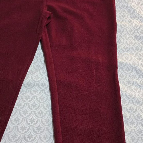 Red elastic pants with buttons and zipper new, size L