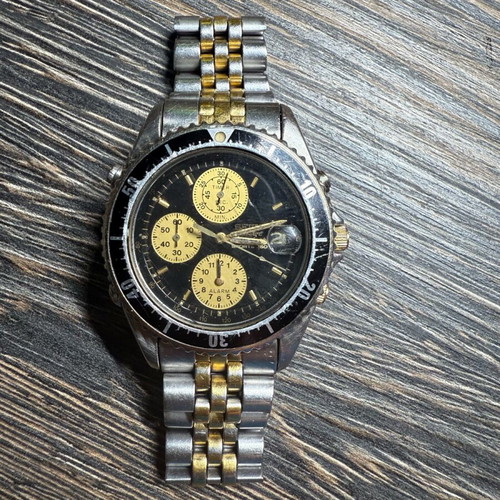 Seiko 7T32 Two-Tone Quartz Alarm Chronograph watch used
