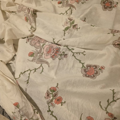 Vintage decorative curtain made of cotton and silk, like new