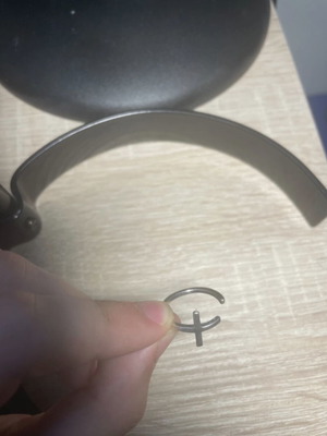 Silver ring with cross adjustable size, like new