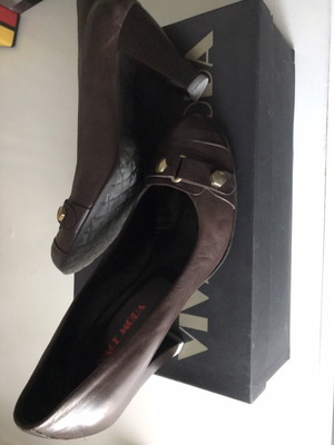 Leather high heels size 36 like new, brown