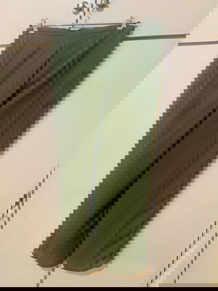 Khaki green wide leg trouser cool