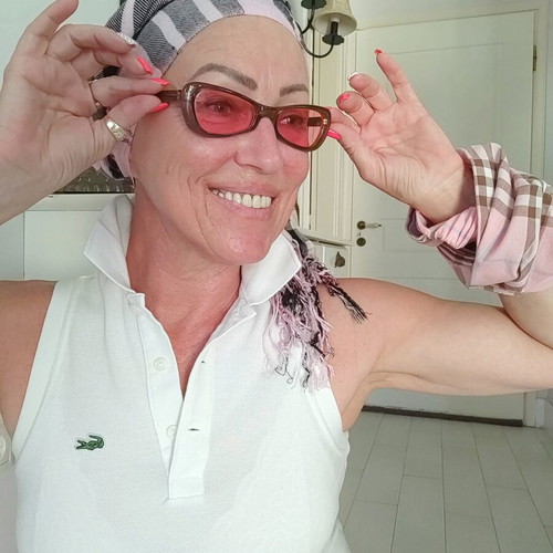 Vintage sunglasses like new, brown-pink frame, pink lenses