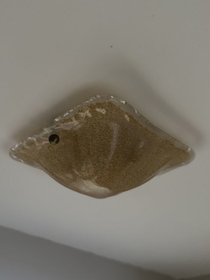Wall/Ceiling Lights used, set of 2, thick embossed glass 70s style