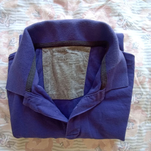 Marks & Spencer Modern Essentials Polo shirt small used, purple, 100% cotton