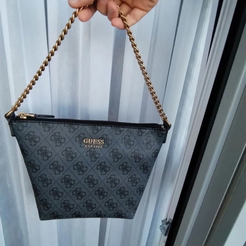 Guess shoulder bag set, black and grey, authentic