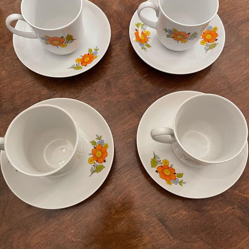 Porcelain cups IONIA like new, set of 4 pieces