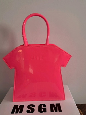 Τσάντα MSGM Tote καινούργια, φούξια συνθετικό υλικό, διπλό χερούλι