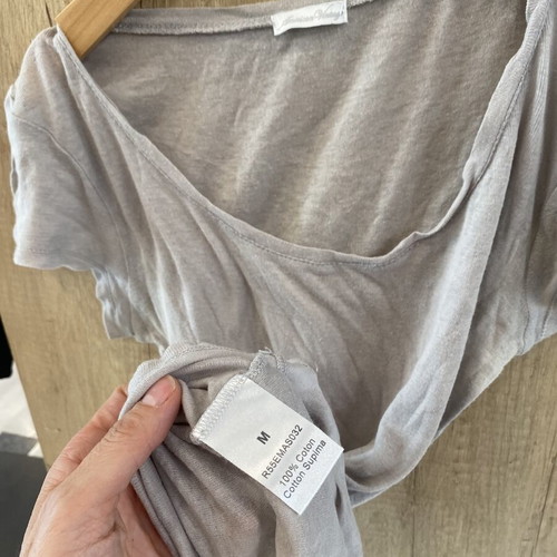 American Vintage organic cotton fitted grey T-shirt size M like new