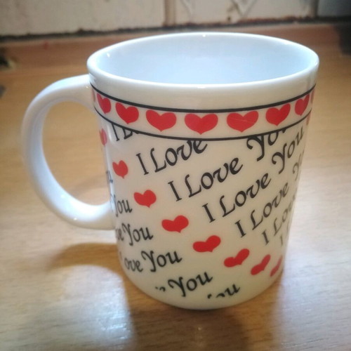 Ceramic mug I love you in excellent condition
