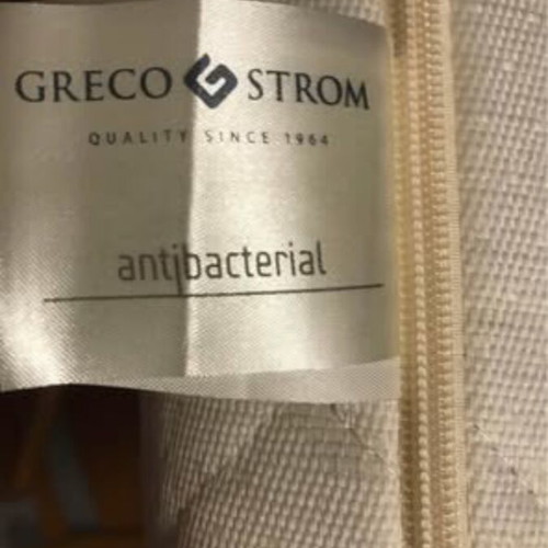 Cot with Grecostrom coco latex mattress like new, large with drawers