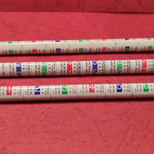 Pencil 1 to 9 Multiplication Table (in triangular shape)