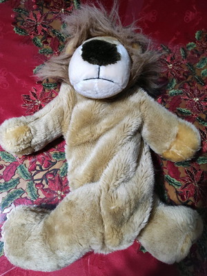 Plush lion case for pajamas used