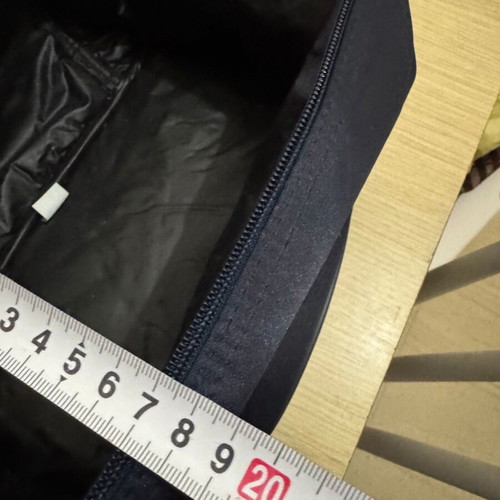 Toiletry bag used dark blue with detached mirror