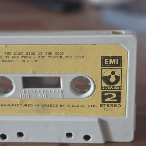 Pink Floyd The Dark Side of the Moon cassette tape used, rock