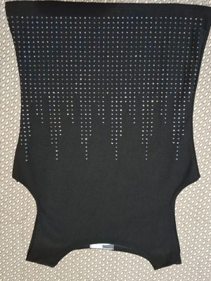Black blouse with sequins like new, size S