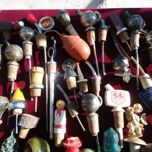 Antique bottle stoppers collection used