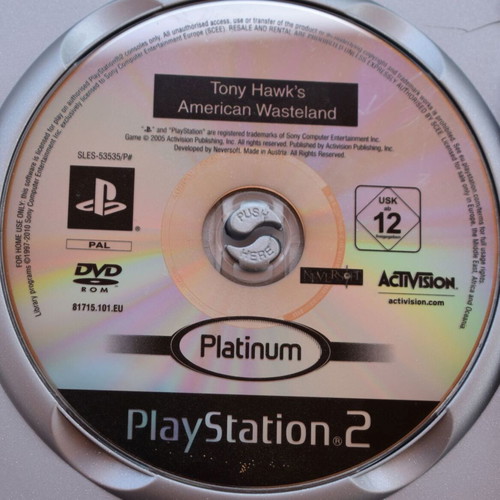 Tony Hawk's American Wasteland Platinum PS2 game used