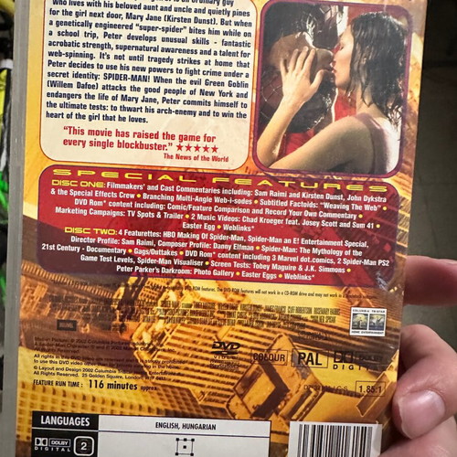 Spiderman 2002 DVD like new with Greek subtitles