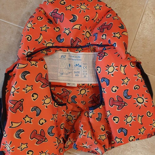 Children's life jacket almost intact