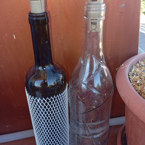Decorative LED Bottle Lights set of two, used
