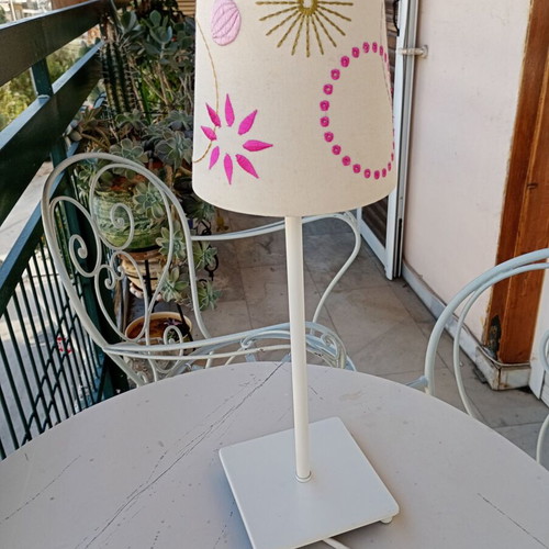 Metal table lamp like new, height 0.46 m