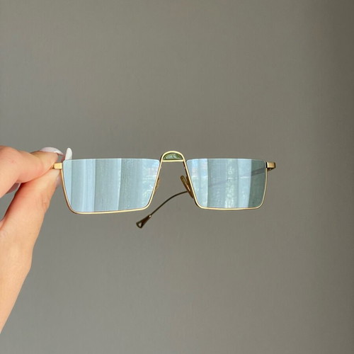 Eyepetizer Unisex Sunglasses like new, green and gold