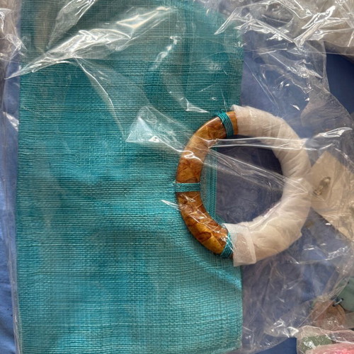 Handbag new, handmade, turquoise