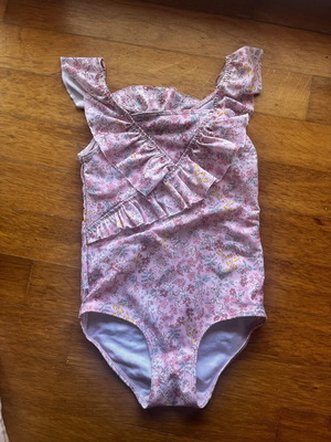 H&M Girls' Floral One-Piece Swimsuit like new, pink, sizes 98-104