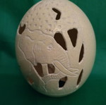 Ostrich eggs new, decorative