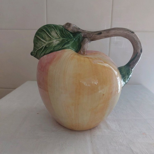 Handmade faience jug hand-painted like new