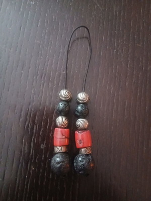 Santorini handmade worry beads with volcanic lava beads