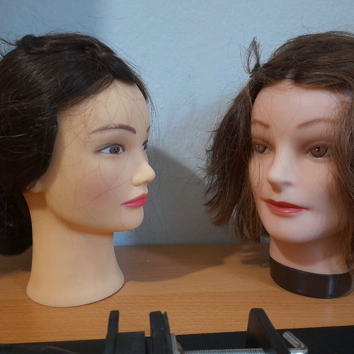 Practice hairdressing dolls used, pack of 2