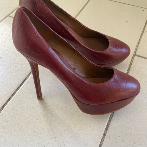 Zara burgundy heels used, size 37, cruise collection