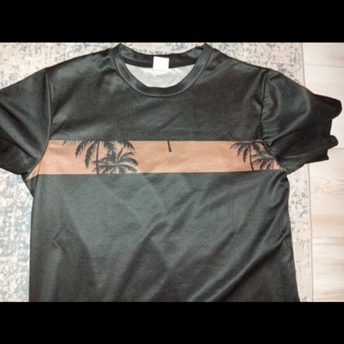 Boys' set 12-14Y with one T-shirt, black and brown