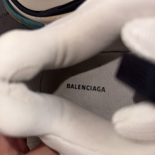 Balenciaga Triple S Sneakers used, white pink turquoise, size 41