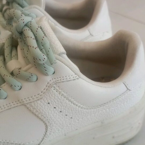 Bershka platform sneakers used, size 35, white with colorful splashes