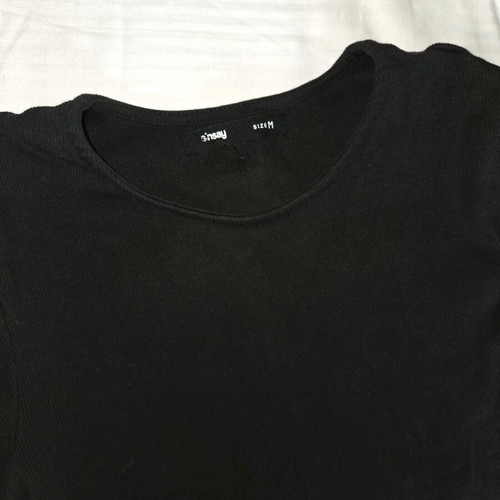 Sinsay black ribbed mini dress, size M, like new