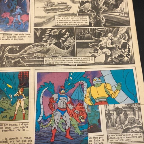 Panini Masters of the Universe Sticker Album used for transfer