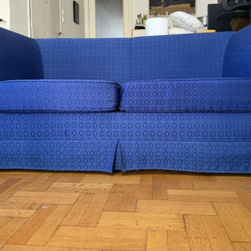 Sofa set used, blue, two-seater and three-seater